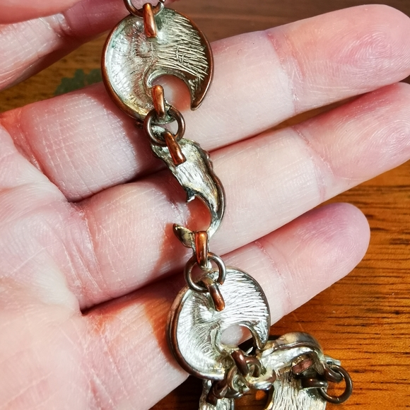 Mermaid and Wave Enamel on Silver Tone Bracelet - Picture 11 of 16